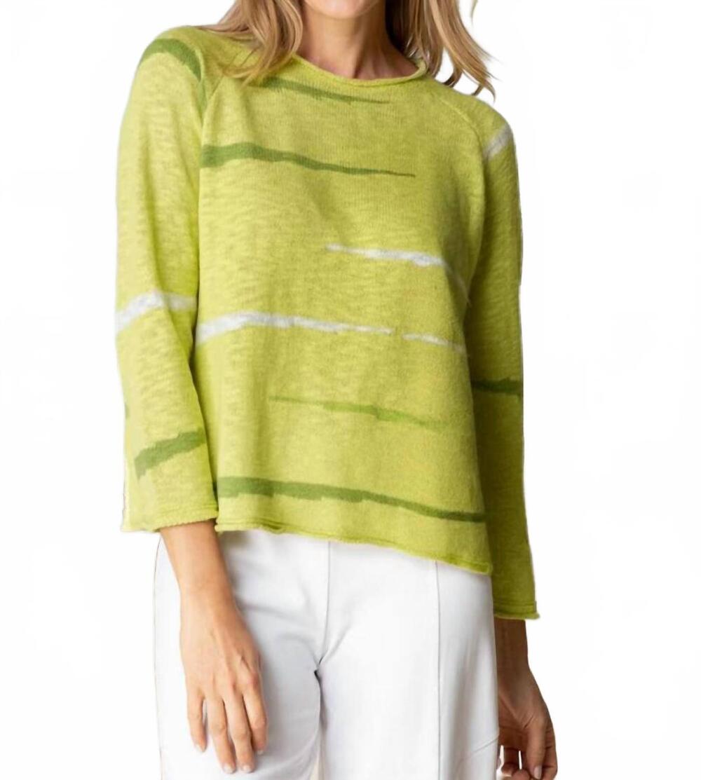 NEW HABITAT boardwalk raglan sweater in aloe